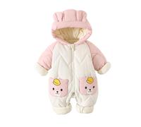 JiAmy Baby Snowsuit, Toddlers Baby Winter Suit Baby Boys Girls Warm Coat Romper Outerwear Blue White 9-12 Months