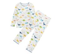 JiAmy Boys Long Sleeve Pyjamas Set Cotton Nightwear 3-10 Years | 3-10 Years, 95% cotton 5% spandex, all-over print, elastic waist, snug cuffs, kids nightwear, bedtime