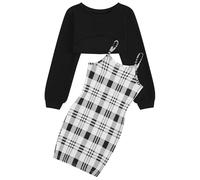 JiAmy Girls 2 Piece Outfits Cami Dress with Crop Top Clothes for