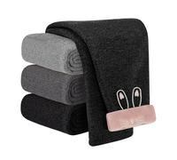 JiAmy Girls Leggings 1 Pair Kids Full Length Stretchable Leggings Pants Bunny Cat Pattern Fall Winter Casual School Trousers for 3-4 Years Black