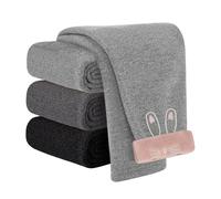 JiAmy Girls Leggings 1 Pair Kids Full Length Stretchable Leggings Pants Bunny Cat Pattern Fall Winter Casual School Trousers for 3-4 Years Light Grey