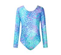 JiAmy Gymnastics Leotards for Girls, Long Sleeve Kids Gymnastics Athletic Outfit Sparkle Dancing Ballet Unitard for 3-12 Years