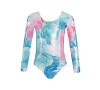 JiAmy Gymnastics Leotards for Girls, Long Sleeve Kids Gymnastics Athletic Outfit Sparkle Dancing Ballet Unitard for 3-12 Years