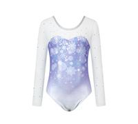 JiAmy Gymnastics Leotards for Girls, Long Sleeve Kids Gymnastics Athletic Outfit Sparkle Dancing Ballet Unitard for 3-12 Years