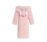 JiAmy Kids Cotton Dressing Gown Animal Hood Towelling Bathrobe with Adjustable Belt & Pockets for Boys Girls 1-8 Years