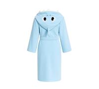 JiAmy Kids Cotton Dressing Gown Animal Hood Towelling Bathrobe with Adjustable Belt & Pockets for Boys Girls 1-8 Years