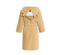 JiAmy Kids Cotton Dressing Gown Animal Hood Towelling Bathrobe with Adjustable Belt & Pockets for Boys Girls 1-8 Years