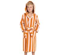JiAmy Kids Dressing Gown Striped Soft Fleece Bathrobe 13-14 Years Orange