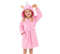 JiAmy Kids Flannel Animal Hooded Dressing Gown Soft Warm Bath Robe for 3-11 Years