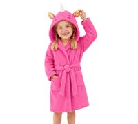 JiAmy Kids Flannel Animal Hooded Dressing Gown Soft Warm Bath Robe for 3-11 Years