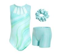 JiAmy Mädchen Gymnastikanzug, Glitzernde Mädchen Turnanzug Gymnastik Outfit Einzigartiges Design Armellos Gymnastikanzug 3-4 Jahre
