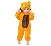 JiAmy Unisex Baby Toddlers Animal Romper Jumpsuit Hooded Flannel Cartoon Fleece Newborn Infant Baby Boys Gilrs Clothes Outfit Lion 6-12 Months