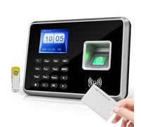 JIAN BOLAND A2 Clocking in Machine for Employees Small Business-Fingerprint, RFID and PIN Biometric Time Clock, Office Punch Clock, with 5 Badges and USB Drive (0 Monthly Fees)