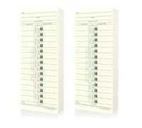 JIAN BOLAND Time Cards Weekly Time Cards for Employees 3-1/2" x 9" Manila Green Print 1-Sided Compatible with Most Time Clocks Standard Employee Timesheets 100-Count