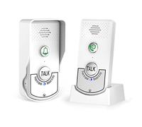 JIAN BOLAND Wireless Intercom Doorbell-Waterproof Portable Voice Intercom Doorbell with 2000mAh Rechargeable Battery, 38 Chimes, 1000M Long Range Intercom Systems for Home(1 Outdoor/1 Indoor)