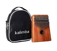 JIAN YA NA 17 Key Kalimba Mbira Pocket Thumb Piano Solid Wood with Case Musical Instrument Gift for Music Lovers Beginner Students (Gear)