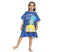 JIAN YA NA Beach Swimming Dressing Cloak Bath Towel Children's Quick-Drying Hooded Bathrobe (L, Dinosaur 3)