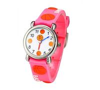 JIAN YA NA Girls Lovely Cartoon Children Watch,Silicone Strap Digital Round Quartz Wristwatches