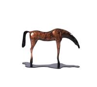 Jian1004 Sculptures Home Decor, New Chinese Style Thousand Horses Ornament - Creative Micro-Landscaping Decor for Living Room, Tea Room
