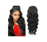 JIANBOHAIRS 10-30" Loose Deep Wave Drawstring Ponytail Extensions Human Hair Pony tail Extensions with 2 Clip For Wome Daily Wear(26inch)