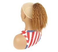 JIANBOHAIRS 10 Inch Drawstring Ponytail Extension For Black Women,Short Wavy Curly Ponytails Fluffy Natural Looking,Pony Tails Synthetic Hairpiece Daily Wear(27)