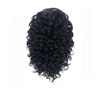 JIANBOHAIRS 10 inch Ponytail Extension Drawstring for Black Women Short Wavy Curly Fluffy Natural Looking Hair Synthetic Hairpiece Daily Wear