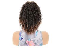 JIANBOHAIRS 10 Inch Short Kinky Curly Drawstring Ponytail Extension for Black Women,Synthetic Afro Puff Ponytails Bun with Clips Daily Wear(MW12-1BT30)