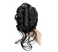 JIANBOHAIRS 10" Short Ponytail Extension, Loose Curly Wavy Claw Clip Pony tails Hair Extensions Hairpieces for Women Daily Wear(2)