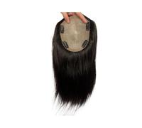 JIANBOHAIRS 13x15 cm Silk Base Thin Skin Topper For Women 100% Human Hair Piece For Women Clip In Topper Hand-made Toppee Hair System 16inch for Thinning Hair