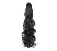 JIANBOHAIRS 18/24" Ponytail Extension Long Curly Clip In Claw Hair Natural Looking Synthetic Hairpiece For Women, Light Ash Brown Bleach Blonde Daily Wear(2A,24inches)