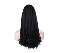 JIANBOHAIRS 20 Inch Long Curly End Ponytail Extension,Synthetic Draw String Ponytails Clip In Hair Extensions For Women,Natural Looking Daily Wear(#1)