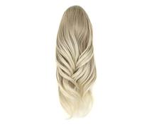 JIANBOHAIRS 20" Long Wavy Multi Layered Clip in Drawstring Ponytail Hair Extensions, Stand Up Pony Tail Soft Natural Synthetic Hairpiece for Women Daily Wear(MT18-613)
