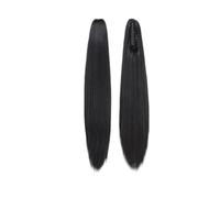 JIANBOHAIRS 24 Inch Drawstring Ponytail Extension, Long Straight Pony Tails Hair Extensions,Natural Soft Clip in Synthetic Ponytails for Women Daily Wear(ZJMWS-1B)