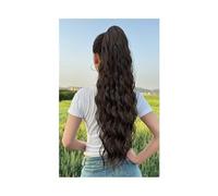 JIANBOHAIRS 26 Inch Ponytail Extensions, Long Wavy Drawstring Pony Tail For Women Synthetic Ponytail Hairpiece For Daily Use Daily Wear(26-2)