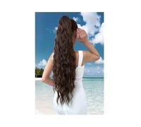 JIANBOHAIRS 26 Inch Ponytail Extensions, Long Wavy Drawstring Pony Tail For Women Synthetic Ponytail Hairpiece For Daily Use Daily Wear(26-4)