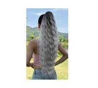 JIANBOHAIRS 26 Inch Ponytail Extensions, Long Wavy Drawstring Pony Tail For Women Synthetic Ponytail Hairpiece For Daily Use Daily Wear(1001)