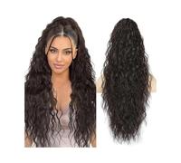 JIANBOHAIRS 26" Long Wavy Pony Tails Hair Extensions For Women Fluffy Natural Looking Synthetic Claw Ponytails For Daily Use Daily Wear(Black)