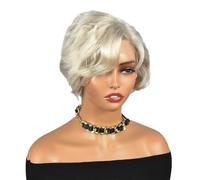 JIANBOHAIRS 5 inch Short Pixie Cut Wigs Human Hair Side Part 13x5x1 Glueless HD Lace Wig for Women Blonde Color for Thinning Hair