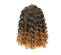 JIANBOHAIRS 8 Inch Jamaican Bounce Crochet Wigs,Curl Curly Braiding Hair for Black Women 3PCS for Thinning Hair(Brown blonde)