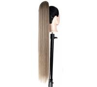 JIANBOHAIRS 85 CM Drawstring Ponytail Extension, Long Straight Pony Tails Hair Synthetic Extensions,Natural Soft Clip in Ponytails for Women Daily Wear(12-613)