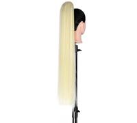 JIANBOHAIRS 85 CM Drawstring Ponytail Extension, Long Straight Pony Tails Hair Synthetic Extensions,Natural Soft Clip in Ponytails for Women Daily Wear(613)