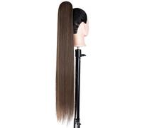 JIANBOHAIRS 85 CM Drawstring Ponytail Extension, Long Straight Pony Tails Hair Synthetic Extensions,Natural Soft Clip in Ponytails for Women Daily Wear(2-30)