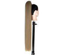 JIANBOHAIRS 85 CM Drawstring Ponytail Extension, Long Straight Pony Tails Hair Synthetic Extensions,Natural Soft Clip in Ponytails for Women Daily Wear(16)