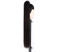 JIANBOHAIRS 85 CM Drawstring Ponytail Extension, Long Straight Pony Tails Hair Synthetic Extensions,Natural Soft Clip in Ponytails for Women Daily Wear(4)