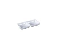 JIANBOHAIRS Ceramic Dipping Sauce Bowls, 5.78 Inch Rectangle Mini Appetizer Plates, White Pinch Bowls for Ketchup, Vinegar, BBQ, Sushi, Dumpling for Seasoning, Appetizer, Vinegar, Ketchup