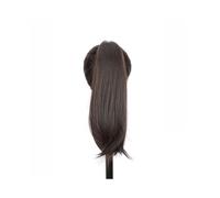 JIANBOHAIRS Clip In Ponytail Extension Medium Brown 16/20 Inch Pony Tails Hair Extensions For Women Long Straight Curly Tail Ponytails Hair Piece Synthetic Fake Daily Wear(4,20inch)