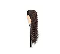 JIANBOHAIRS Curly Drawstring Ponytail Hair Extension for Women,22 Inch Natural Synthetic Clip in Black Ponytail Extensions for Daily Party Use Daily Wear(4)