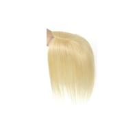 JIANBOHAIRS Human Hair Toppers for ThinningHair HairPieces for Women,Middle Part Side Bangs Short Thin Wiglet 10 Inches for Thinning Hair(Blonde)