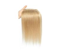 JIANBOHAIRS Human Hair Toppers for Women with Bangs,12x13 cm Breathable Base with 3 Non-Slip Clips Hairpieces for ThinningHair