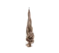JIANBOHAIRS Ponytail Extension, Flexible Wrap Around Ponytail Long Wavy Curly Ponytail Hair Extensions Natural Pony Tail Synthetic Hairpiece For Women 32 Inch Daily Wear(#8/25)